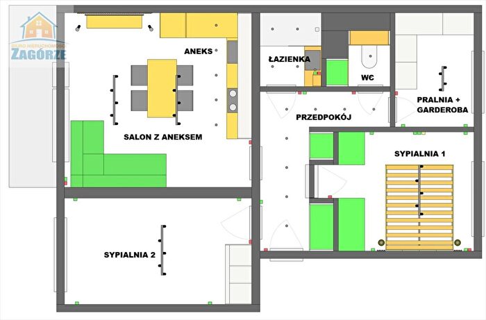 Mieszkanie 3-pokojowe na sprzedaż, Sosnowiec