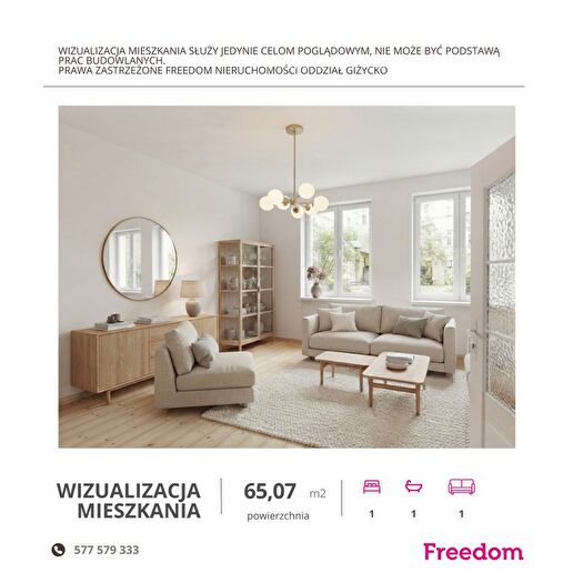 Mieszkanie 2-pokojowe na sprzedaż, Giżycko