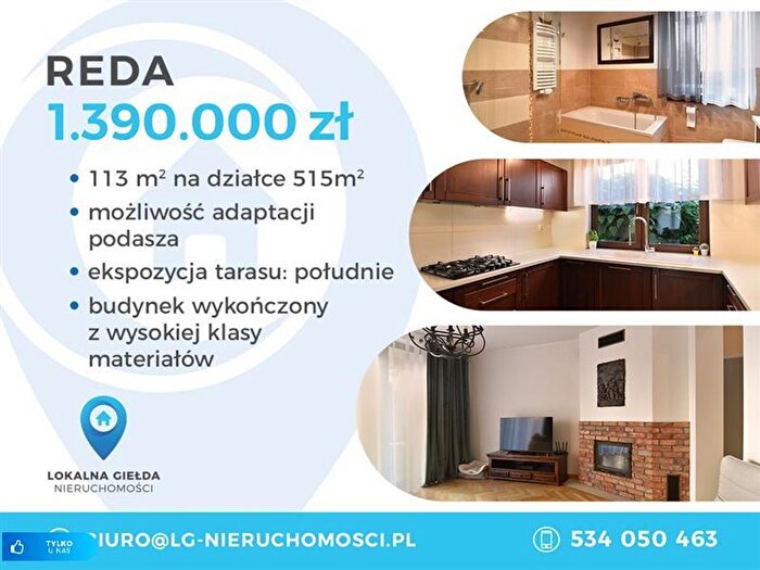 Dom 3-pokojowy na sprzedaż, Reda