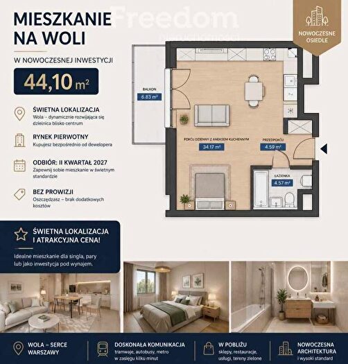 Mieszkanie 1-pokojowe na sprzedaż, Warszawa – Gumińska