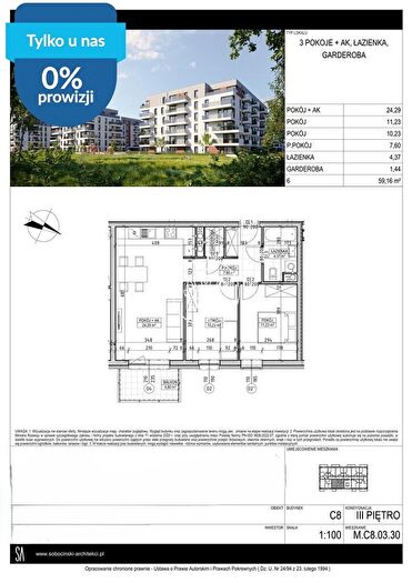 Mieszkanie 3-pokojowe na sprzedaż, Bydgoszcz – Fordońska