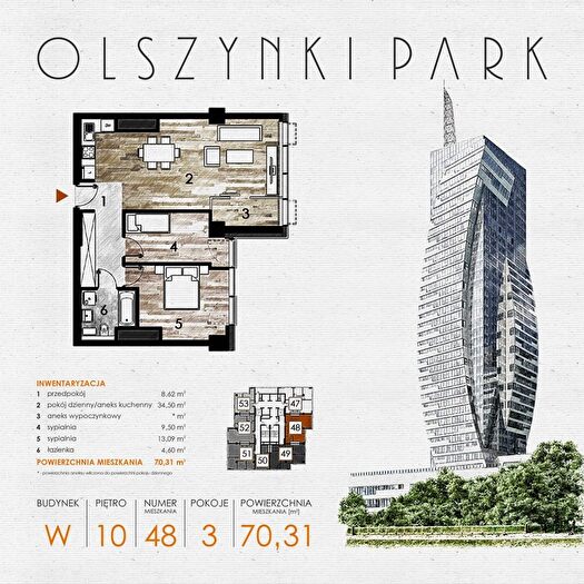 Mieszkanie 3-pokojowe na sprzedaż, Rzeszów – Szopena