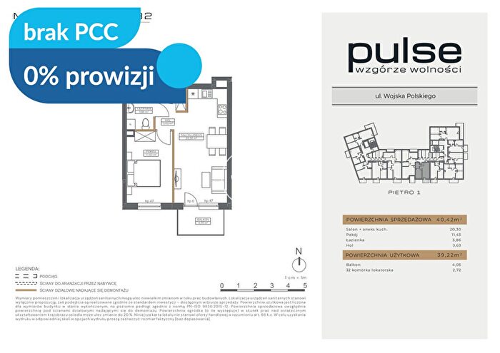 Mieszkanie 2-pokojowe na sprzedaż, Bydgoszcz – Wojska Polskiego