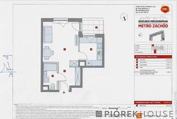 Mieszkanie 1-pokojowe na sprzedaż, Warszawa – Lazurowa