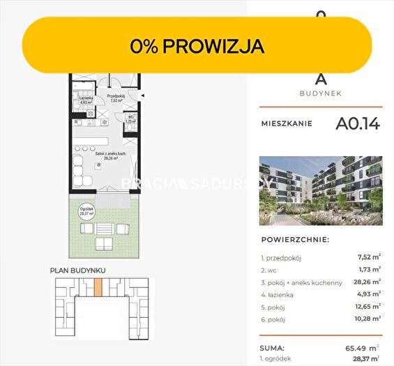 Mieszkanie 3-pokojowe na sprzedaż, Kraków – Tadeusza Śliwiaka
