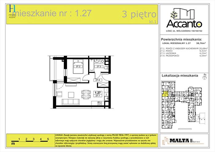 Mieszkanie 2-pokojowe na sprzedaż, Łódź – Wólczańska