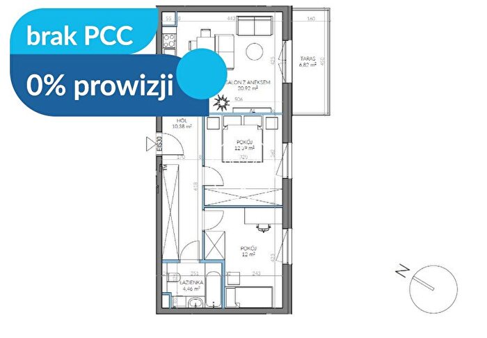 Mieszkanie 3-pokojowe na sprzedaż, Bydgoszcz – Sandomierska