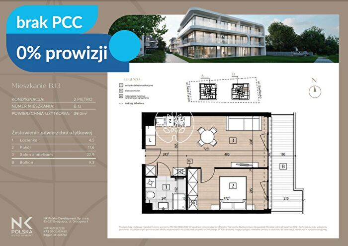 Mieszkanie 2-pokojowe na sprzedaż, Bydgoszcz – Siedlecka
