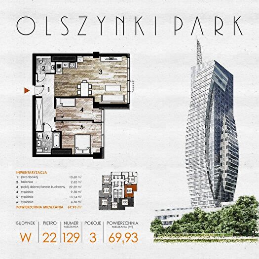 Mieszkanie 3-pokojowe na sprzedaż, Rzeszów – Szopena