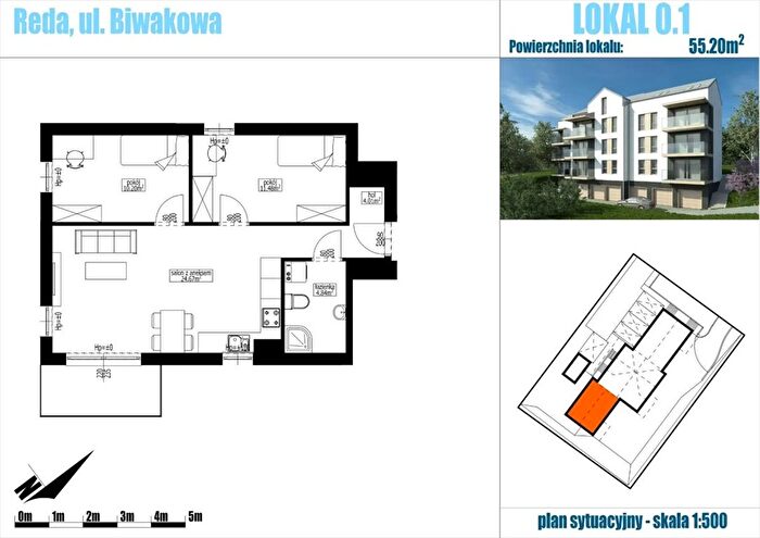 Mieszkanie 3-pokojowe na sprzedaż, Reda