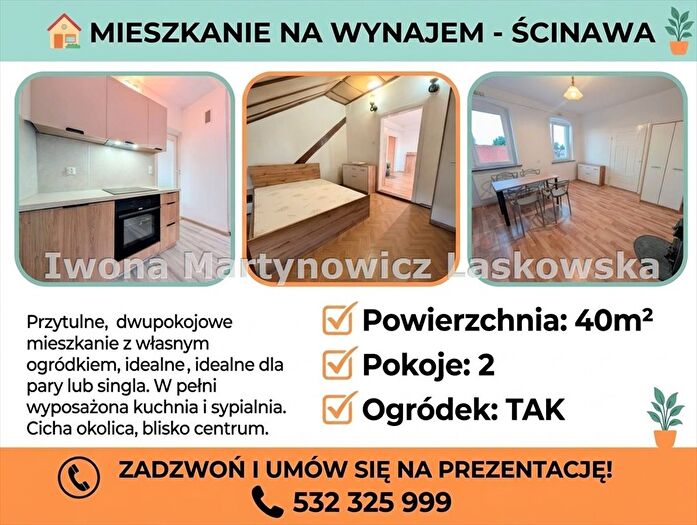 Mieszkanie 2-pokojowe do wynajęcia, Ścinawa