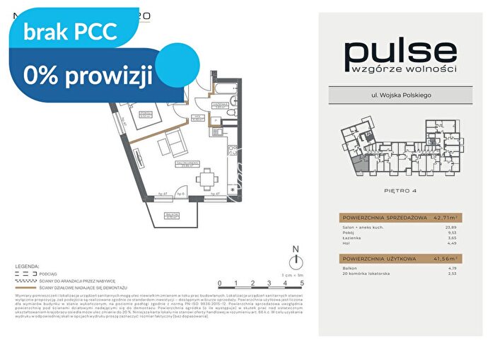 Mieszkanie 2-pokojowe na sprzedaż, Bydgoszcz – Wojska Polskiego