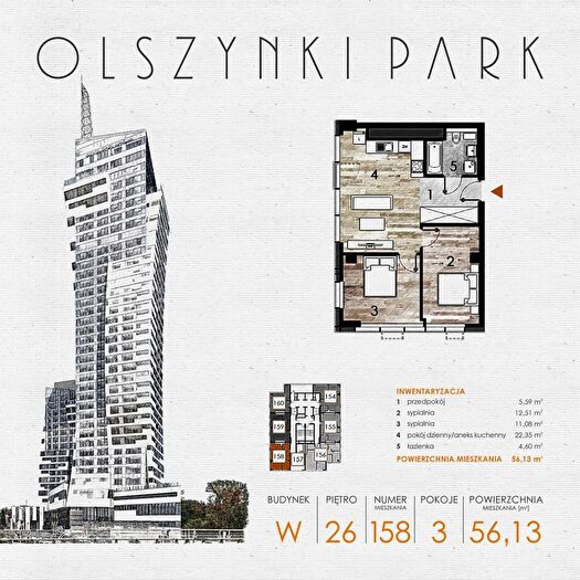 Mieszkanie 3-pokojowe na sprzedaż, Rzeszów – Szopena
