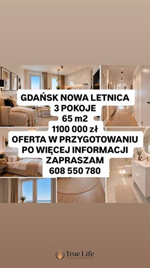 Mieszkanie 3-pokojowe na sprzedaż, Gdańsk – Sucha