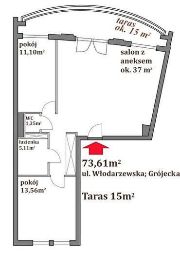 Mieszkanie 3-pokojowe na sprzedaż, Warszawa – Włodarzewska