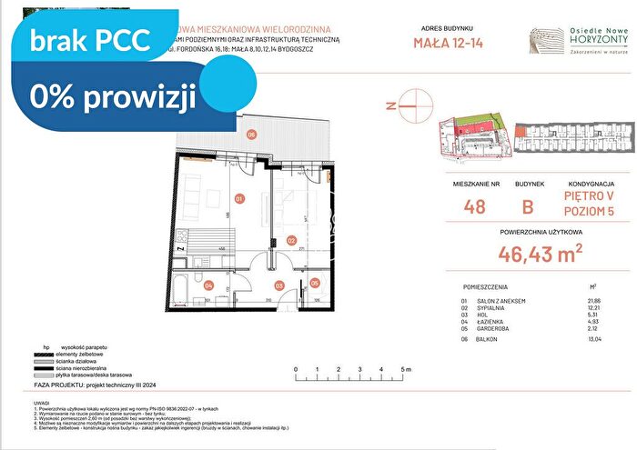 Mieszkanie 2-pokojowe na sprzedaż, Bydgoszcz – Fordońska