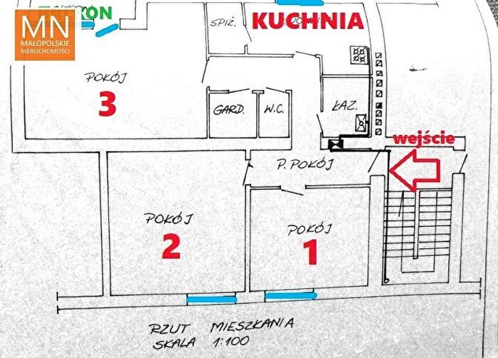 Mieszkanie 3-pokojowe na sprzedaż, Kraków