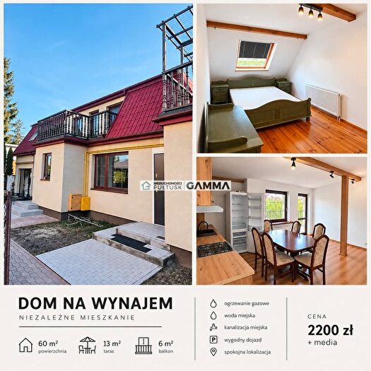 Dom 2-pokojowy do wynajęcia, Pułtusk