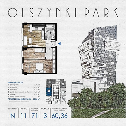 Mieszkanie 3-pokojowe na sprzedaż, Rzeszów – Szopena