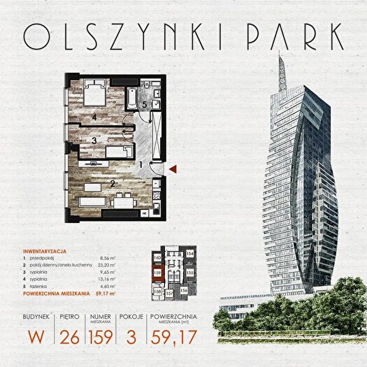 Mieszkanie 3-pokojowe na sprzedaż, Rzeszów – Szopena