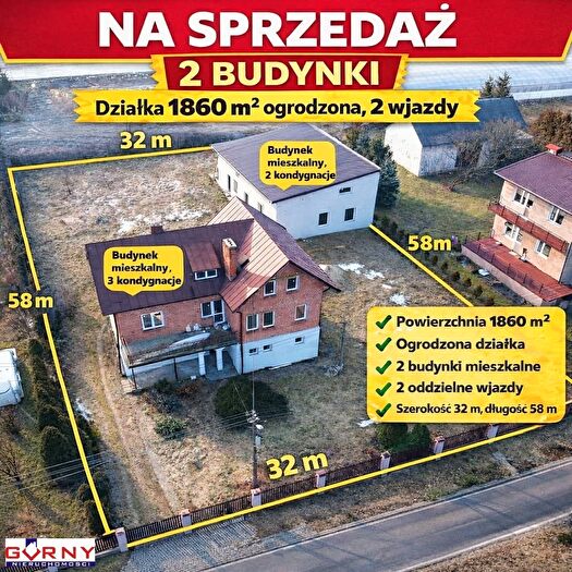 Dom 14-pokojowy na sprzedaż, Woźniki
