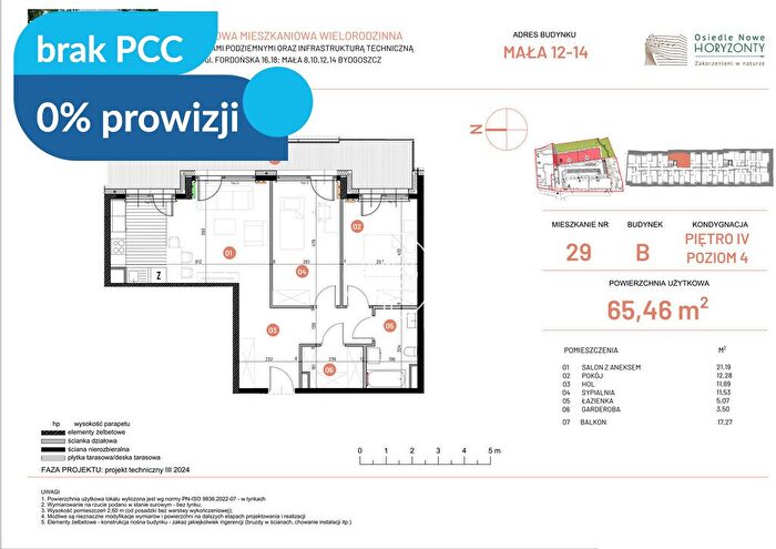Mieszkanie 3-pokojowe na sprzedaż, Bydgoszcz – Fordońska