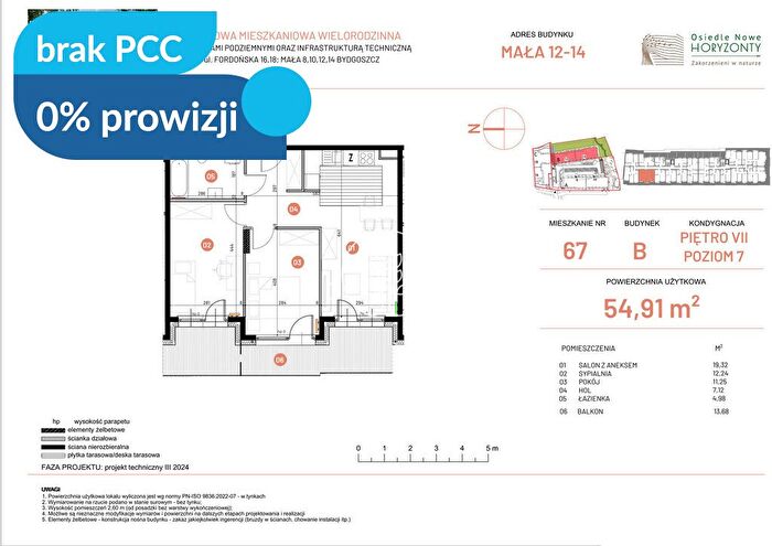 Mieszkanie 3-pokojowe na sprzedaż, Bydgoszcz – Fordońska