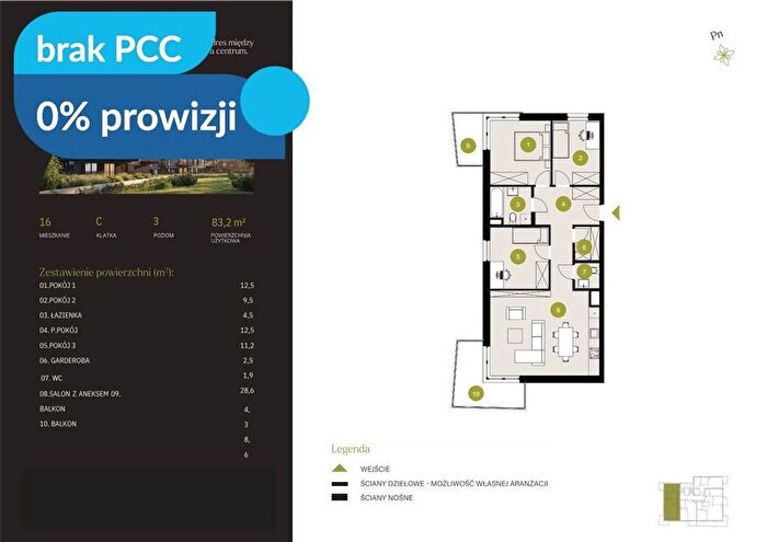 Mieszkanie 4-pokojowe na sprzedaż, Bydgoszcz – Mińska