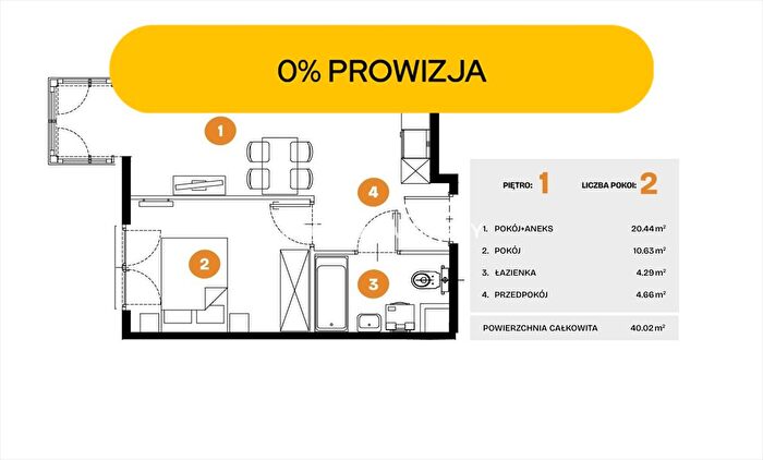 Mieszkanie 2-pokojowe na sprzedaż, Kraków – Na Błonie