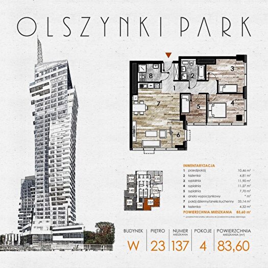 Mieszkanie 4-pokojowe na sprzedaż, Rzeszów – Szopena