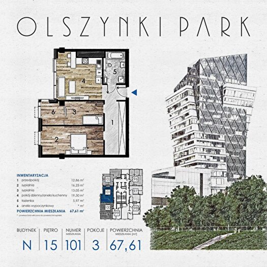 Mieszkanie 3-pokojowe na sprzedaż, Rzeszów – Szopena