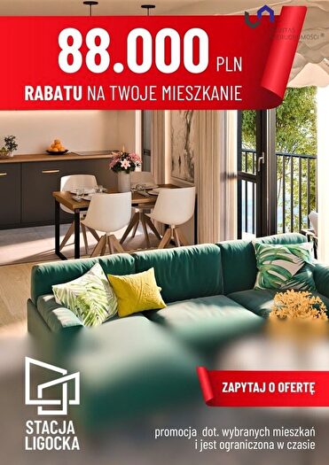 Mieszkanie 3-pokojowe na sprzedaż, Katowice – Ligocka
