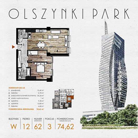 Mieszkanie 3-pokojowe na sprzedaż, Rzeszów – Szopena