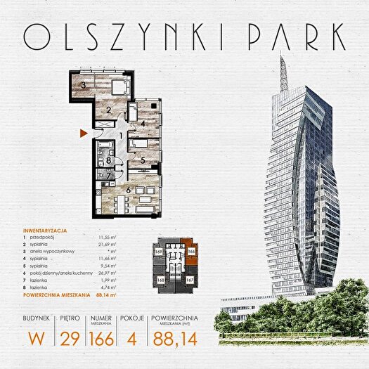 Mieszkanie 4-pokojowe na sprzedaż, Rzeszów – Szopena