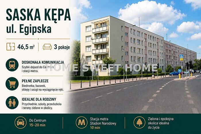 Mieszkanie 3-pokojowe na sprzedaż, Warszawa – Egipska