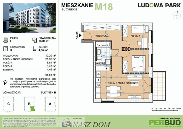 Mieszkanie 3-pokojowe na sprzedaż, Zielona Góra