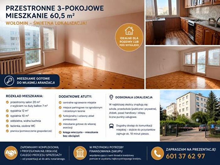 Mieszkanie 3-pokojowe na sprzedaż, Wołomin