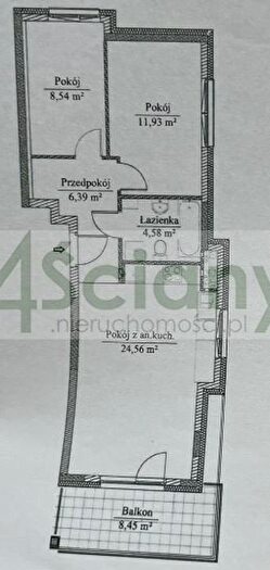 Mieszkanie 3-pokojowe na sprzedaż, Warszawa – Marywilska
