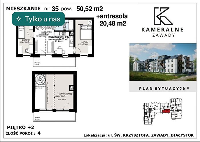 Mieszkanie 4-pokojowe na sprzedaż, Białystok