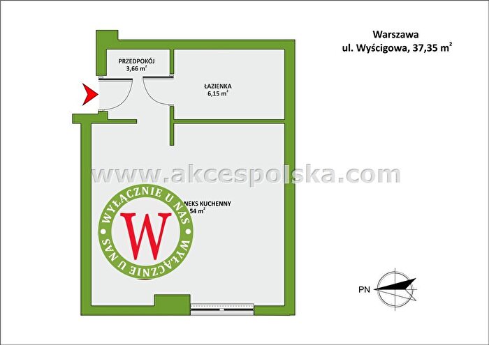Mieszkanie 1-pokojowe na sprzedaż, Warszawa – Wyścigowa