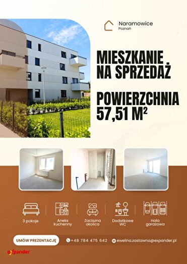 Mieszkanie 3-pokojowe na sprzedaż, Poznań – Naramowicka