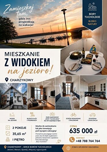 Mieszkanie 2-pokojowe na sprzedaż, Charzykowy