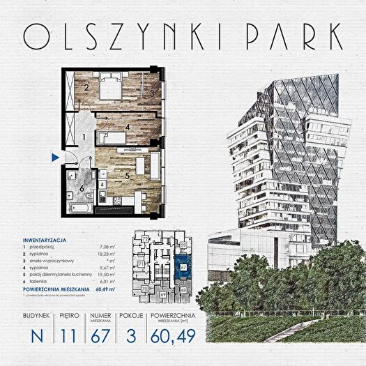 Mieszkanie 3-pokojowe na sprzedaż, Rzeszów – Szopena