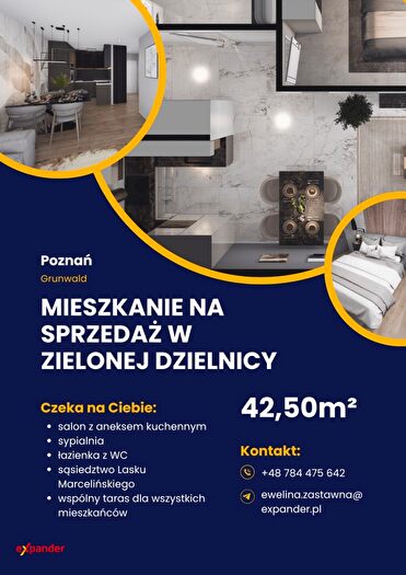 Mieszkanie 2-pokojowe na sprzedaż, Poznań – Bułgarska