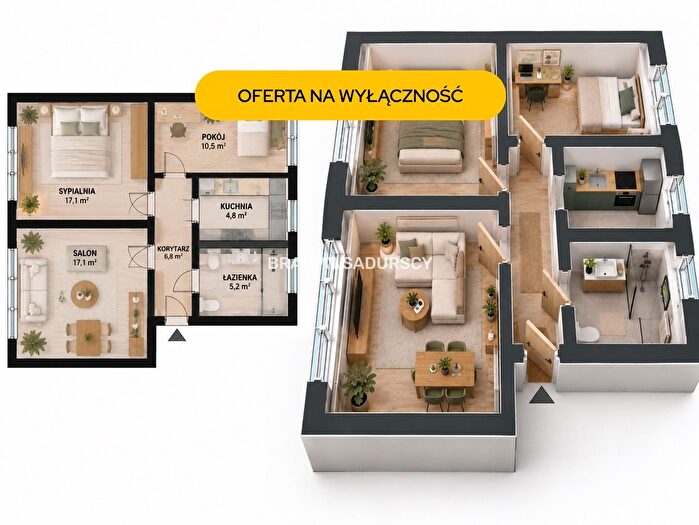 Mieszkanie 3-pokojowe na sprzedaż, Kraków – Śląska