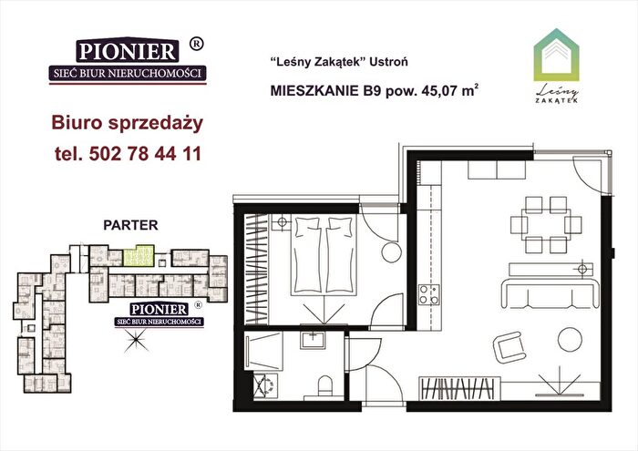 Mieszkanie 2-pokojowe na sprzedaż, Ustroń