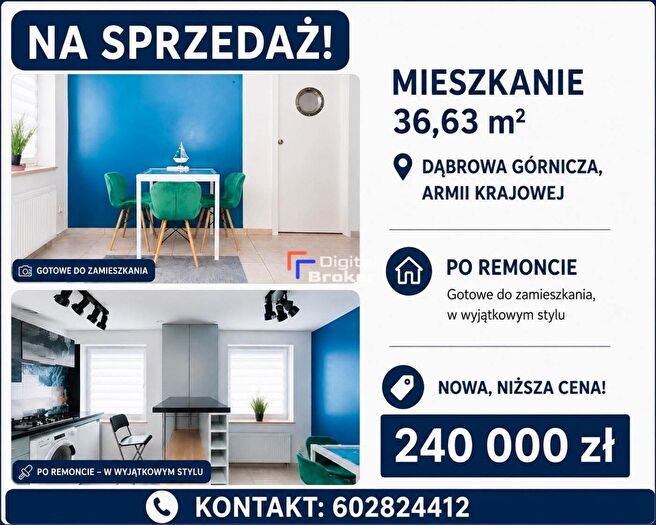 Mieszkanie 2-pokojowe na sprzedaż, Dąbrowa Górnicza