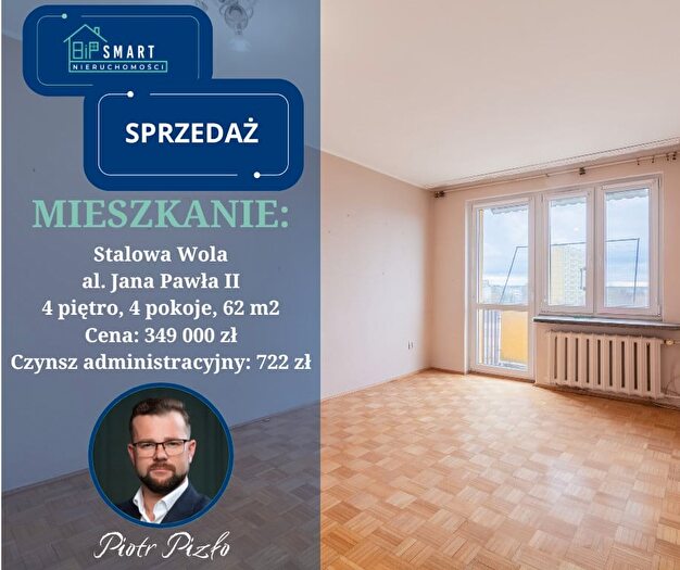 Mieszkanie 4-pokojowe na sprzedaż, Stalowa Wola