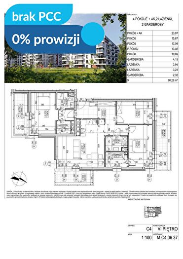 Mieszkanie 4-pokojowe na sprzedaż, Bydgoszcz – Fordońska