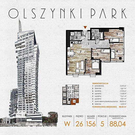 Mieszkanie 5-pokojowe na sprzedaż, Rzeszów – Szopena